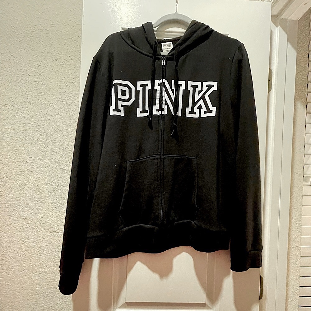 VS PINK Black Logo Sweatsuit NWOT